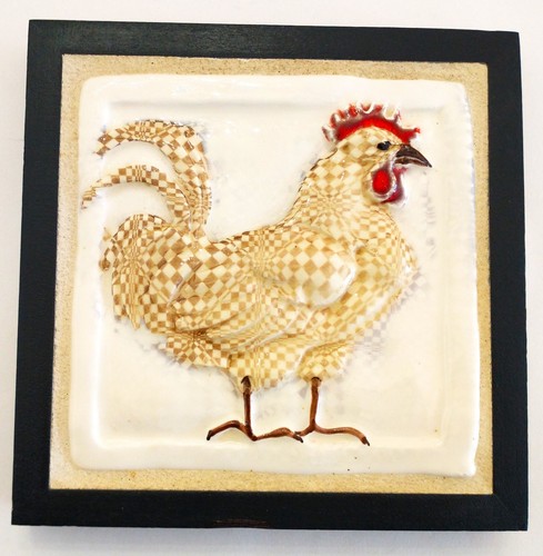 Vintage unison pottery tile - pottery,