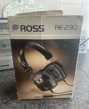 Ross RE-230D Vintage Stereo Headphones with Duo Plug and Original Box