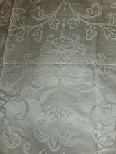 Dorma White Satin Damask Single Duvet Cover And Pillowcase
