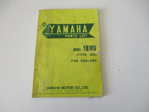 Yamaha parts list yb100 - yb100, 2u0