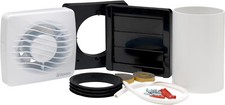Xpelair DX100T 4" (100mm) Bathroom Extractor Fan with Window or Wall Kit Timer