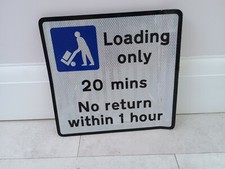 Genuine Loading Only Murrill Road sign condition damage to one side