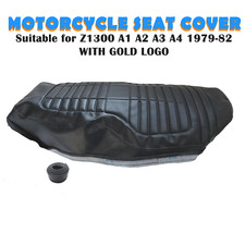 MOTORCYCLE SEAT COVER KAWASAKI Z1300 KZ1300 A1 - A4 1979-1982 gold logo