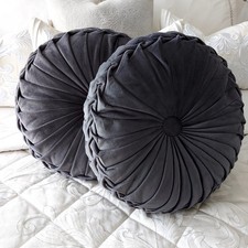 2 Grey Velvety Vintage Style
