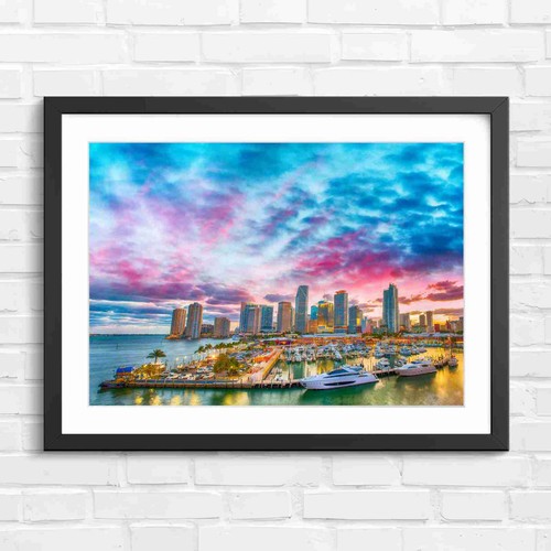 Vibrant miami skyline - vibrant,