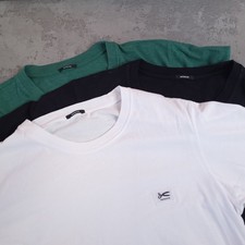 Denham Lot Of 3 T Shirt Men's Medium 100% Cotton Casual Crew Neck Short Sleeve