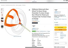 Oldbones Motorcycle Rear Wheel Tie Down Straps - excellent condition 