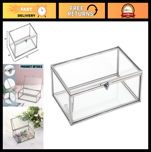 Vintage glass keepsake - keepsake, box