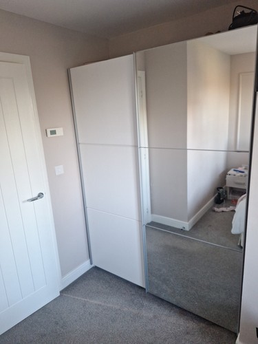Habitat half mirror wardrobe - half,