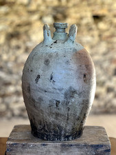 Antique Large French Rustic Earthenware Oil Jar Pot