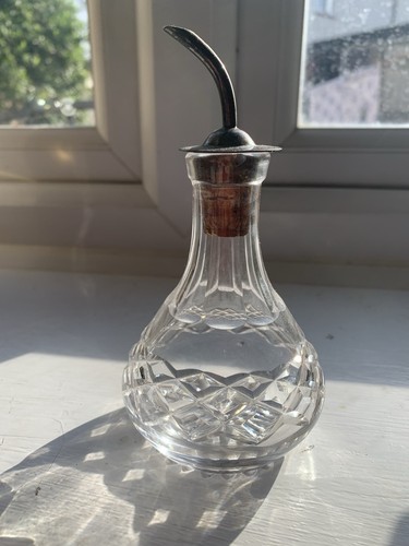 Vintage crystal bitters bottle - crystal,