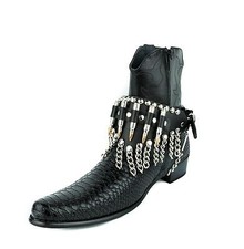Bullet Studded Chain Leather