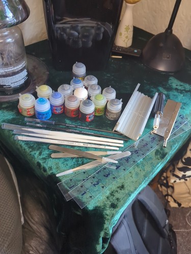 Citadel glue paints brushes - glue,