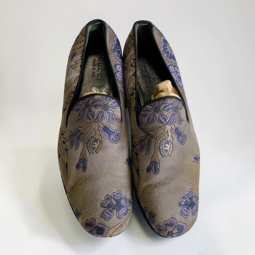 Gucci floral slip loafers - gucci,