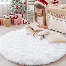 Large Round Fluffy Rugs