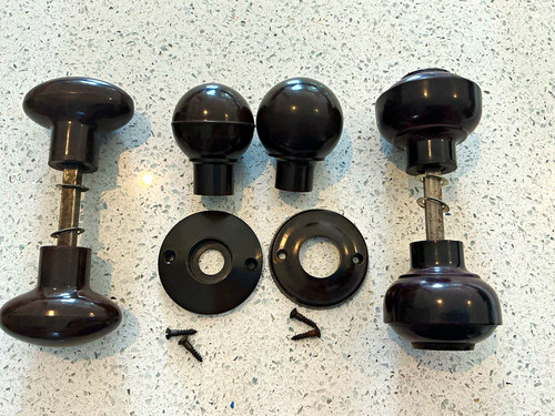 Pairs vintage bakelite door - 2,