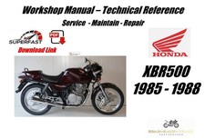 Honda XBR500 XBR 500 Service