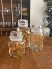 1970s VTG Glass Storage Jars