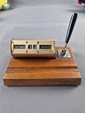 Vintage Perpetual Desk Calendar Wheel Adjustment Art Deco 