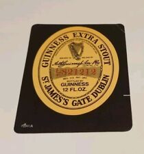 Guinness - Extra Stout  - USA Import - 12 Fl oz  - Vintage USA  Beer Label 
