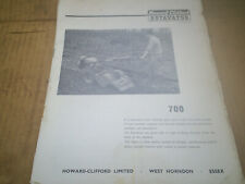 Howard Clifford Rotavator type 700 operation and spare parts manual