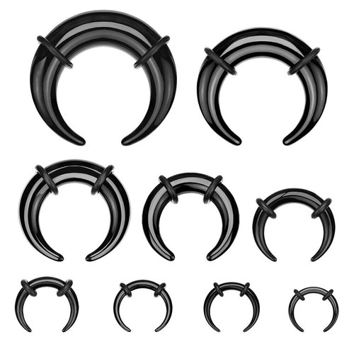 Black ear stretcher acrylic - ear,