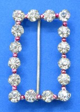 Silver plate clear - &, pink