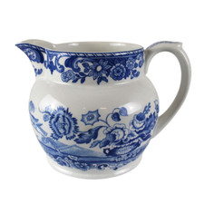 Spode Blue Room Milk Jug Flower Vase Pattern Blue & White