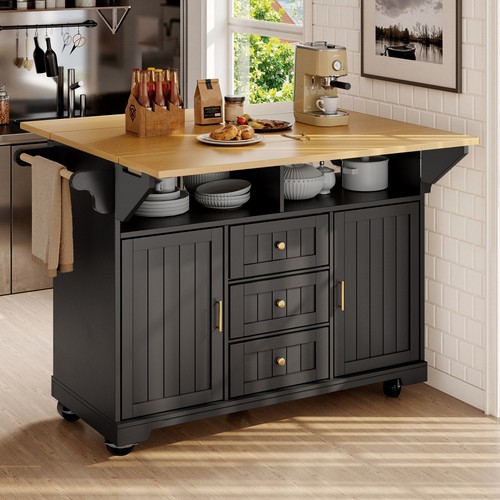 Kitchen island wheels - on,