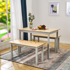 Solid Wood Dining Table and Chairs Bench Set Kitchen Dining Room Home Furniture