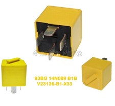 V23136-B1-X33 Genuine Ford Land Rover 40A Yellow Relay 4-Pin 93BG-14N089-B1B