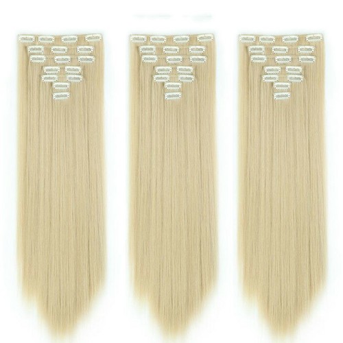 23inch long straight - long, clip