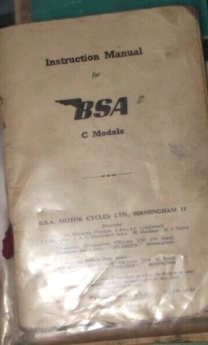 Bsa models instruction - c,