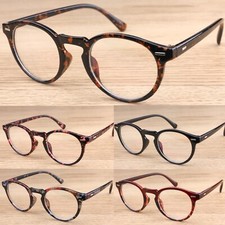 Oval Clear Lens Keyhole Fashion Glasses Women's Mens Vintage Retro