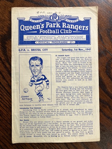 Qpr bristol city nov 1947 - qpr, v