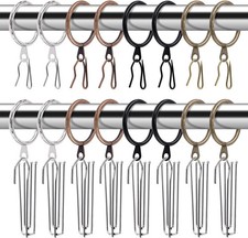 120Pcs Antique Bronze Metal Drapery Curtain Hanging Rings with Stainless Steel