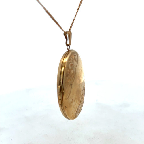 9ct yellow gold locket - , pendant