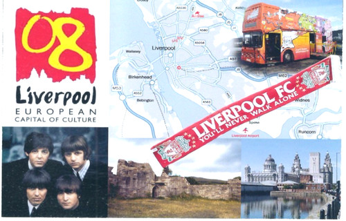 2008 postcard map - 2008, liverpool