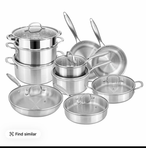 Stainless steel pots - steel, and