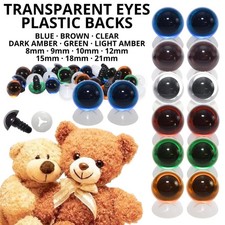 Transparent eyes with plastic - transparent,