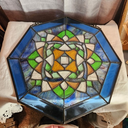 Vintage octagonal stained - octagonal,
