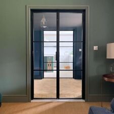 Double Hinged Aluminium Black