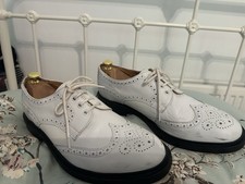 White Brogue Lace Up Derby