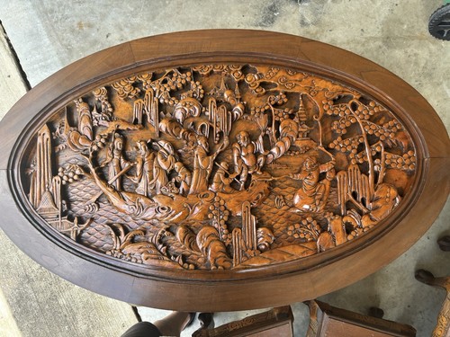 Vintage chinese massive carved - massive,