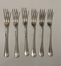 James Dixon Electro Plated Britannia Metal 3-prong 1890’s Forks Set Of 6