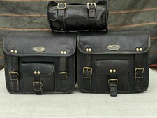 Motorcycle Leather Saddle Bag