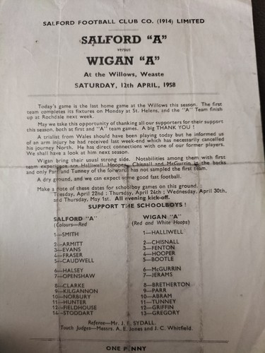 Salford wigan a rugby - "a", v