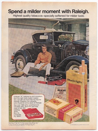 Vtg raleigh cigarettes - raleigh,