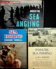 3 x Vintage Sea Fishing books angling Turnill Forsyth Norton-Bracy Inshore