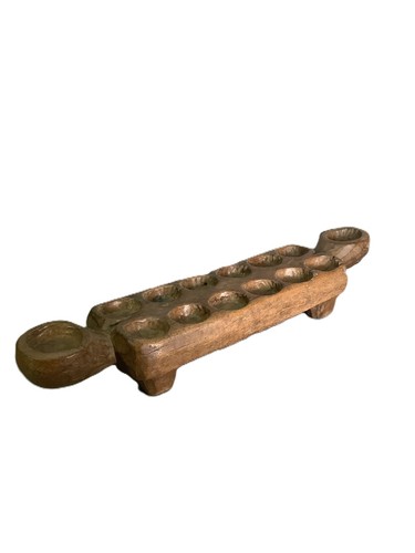 Hand carved african mancala - african,